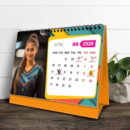2026 Personalized Desktop Calendar | Table top Photo Calendar | 9 x 6 Inches Horizontal Design 10 - Image 6