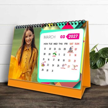 2027 Personalized Desktop Calendar | Table top Photo Calendar | 9 x 6 Inches Horizontal Design 10 - Image 5