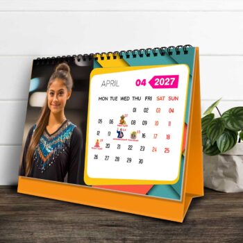 2027 Personalized Desktop Calendar | Table top Photo Calendar | 9 x 6 Inches Horizontal Design 10 - Image 6