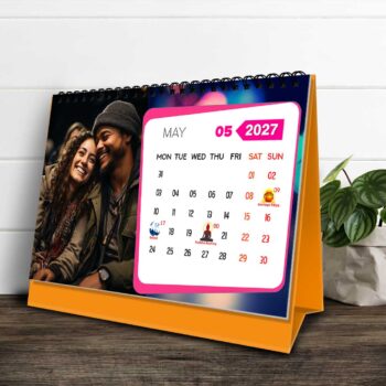 2027 Personalized Desktop Calendar | Table top Photo Calendar | 9 x 6 Inches Horizontal Design 10 - Image 7