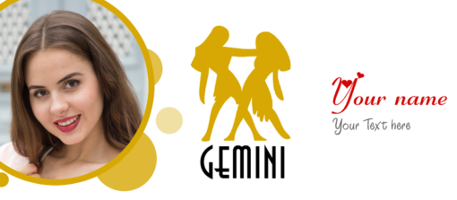 Personalized Dark Blue Heart Handle Mug Gemini Sun Sign Design 25 1