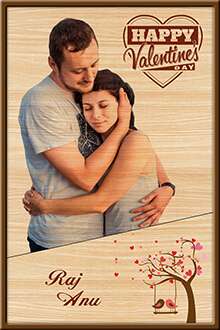 Personalized Valentine day Gift | Photo Print on Wood | Photo frame Design 17 2