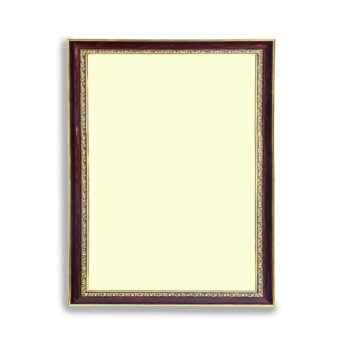 Personalized Brown Gold Border Synthetic Photo Frame Design 13 6