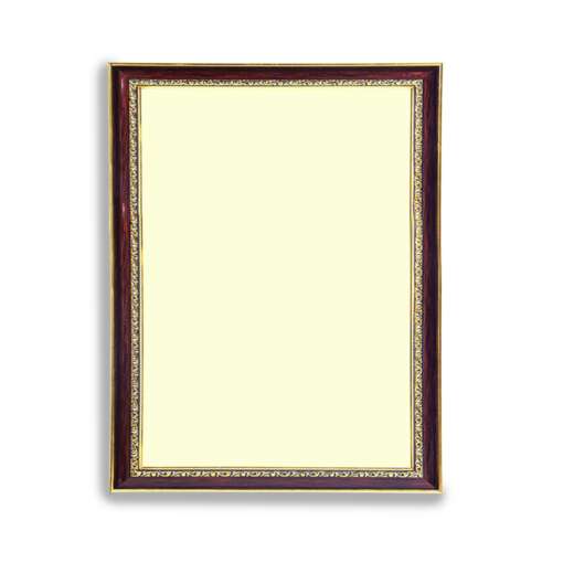 Personalized Brown Gold Border Synthetic Photo Frame Design 13 2