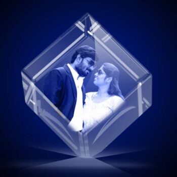 Wedding anniversary combo gifts | 3d crystal diamond | White mug | Wooden Photo Art pack of 3 5