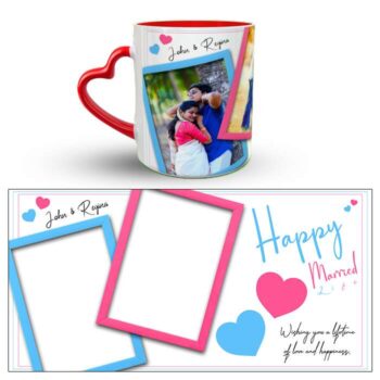 Love Anniversary Combo Gifts | LED Photo frame | 3D Crystal | Wood art print | White mug Pack of 5 10
