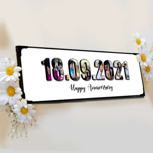 Personalized Frame The Date Lamination | Anniversary 1