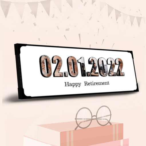 Personalized Frame The Date Lamination | Retirement 1
