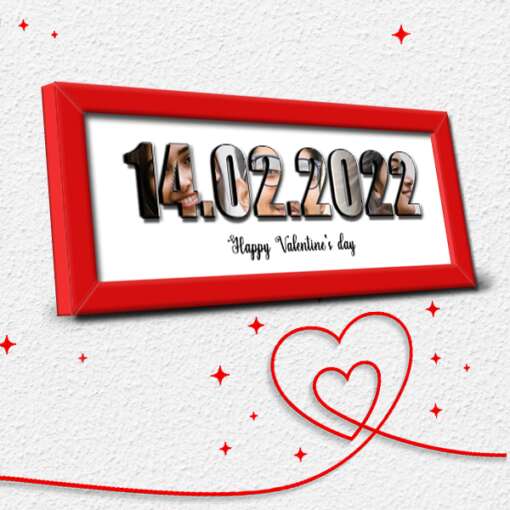 Personalized Frame The Date | Valentines Day 1