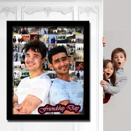 Personalized Mosaic photo frame | Friendship Day Gift for boy 1