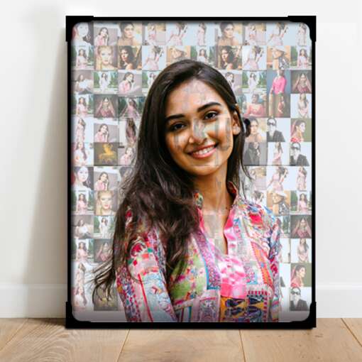 Personalized Mosaic photo frame Lamination | Birthday Gift for Girl 1