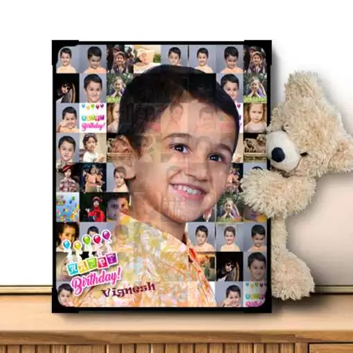 Personalized Mosaic photo frame Lamination | Birthday Gift for Kids 1