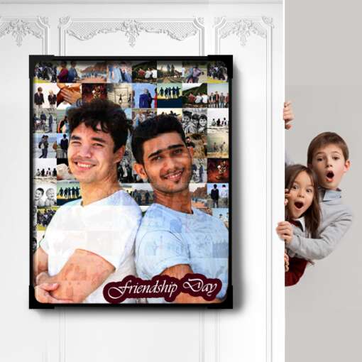 Personalized Mosaic photo frame Lamination | Friendship Day Gift for boy 1
