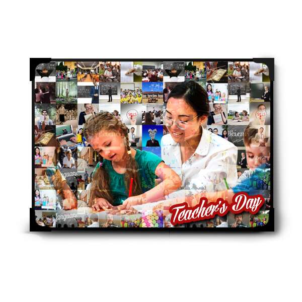 Personalized Teachers Day Laminated Mosaic Frame - Image 2