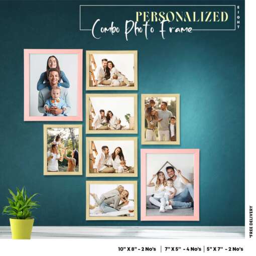 Personalized Lovely Family | Photo Frame Combo gifts pack of 8