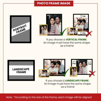Personalized Synthetic Photo Frame | Black frame | Design 20 10