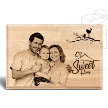 Personalized Valentines day Gifts (12 x 8 in) | Photo on Wood | Wooden Engraving Photo Frame & Plaques 5