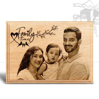 Personalized Family Gifts (7 x 5 in) | Photo on Wood | Wooden Engraving Photo Frame & Plaques 5