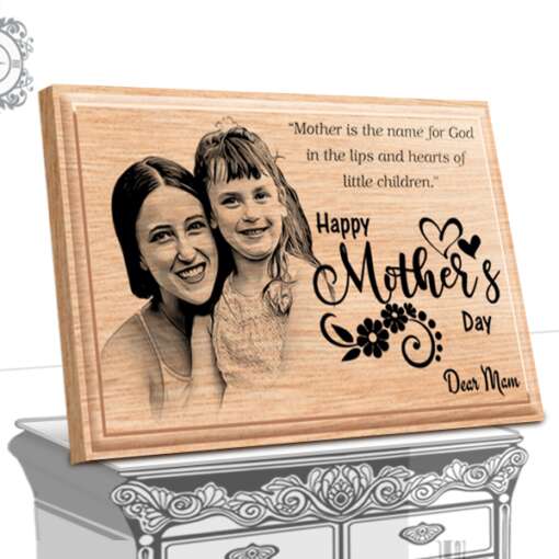 Personalized Photo on Wood for Mom