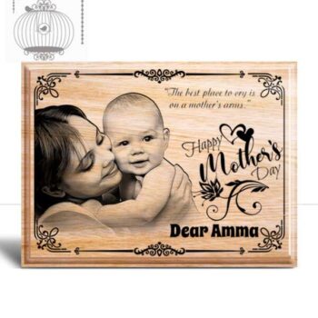 Personalized Mother's day Gifts (8 x 6 in) | Photo on Wood | Wooden Engraving Photo Frame & Plaques 5