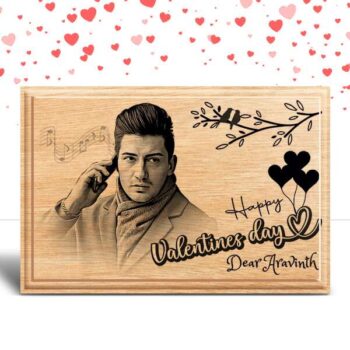 Personalized Valentines day Gifts (6 x 4 in) | Photo on Wood | Wooden Engraving Photo Frame & Plaques 5
