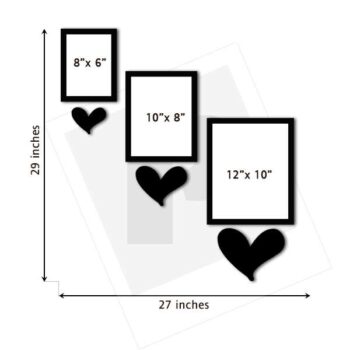 Collage Photo frame Set of 3 My Love Design 2 10