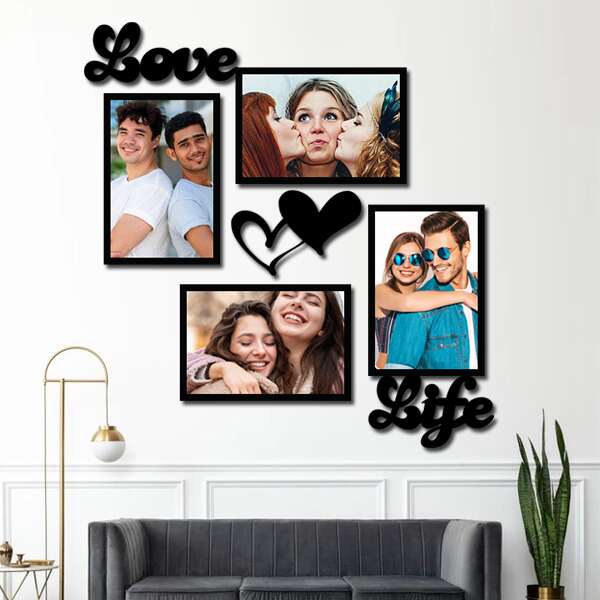 YLLEVAD Collage frame for 4 photos, black - IKEA