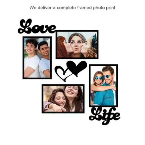 Collage Photo frame Set of 4 | Friendship Day Design1 2
