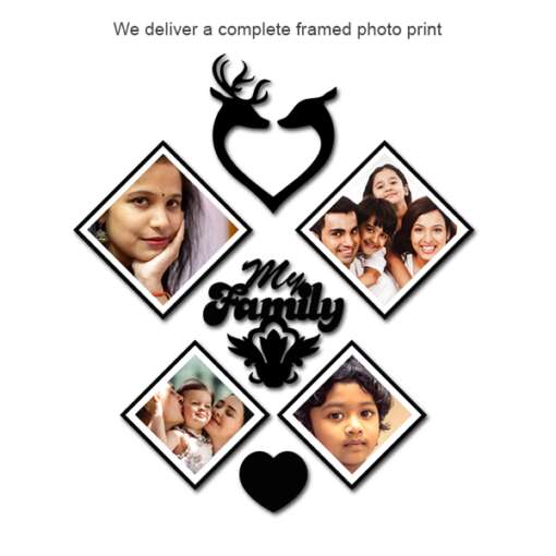 Family Picture Wall Display | Photo Frame Set of 4 - Image 2