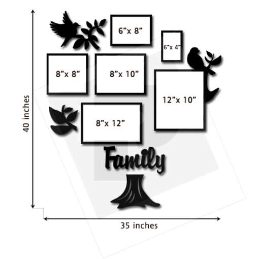 Family Wall Photo Display Set of 6 | Photo Collage - Image 3