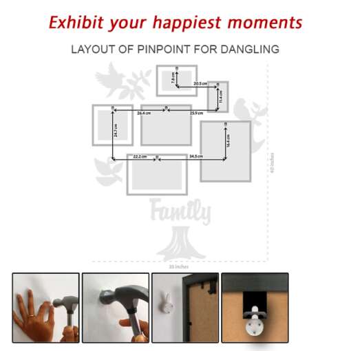 Family Wall Photo Display Set of 6 | Photo Collage - Image 4