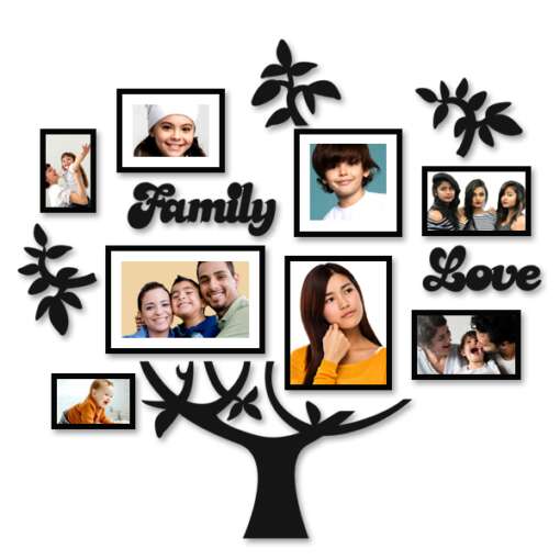 Family Tree Photo Display Frames Set of 8 | Photo Collage - Image 2