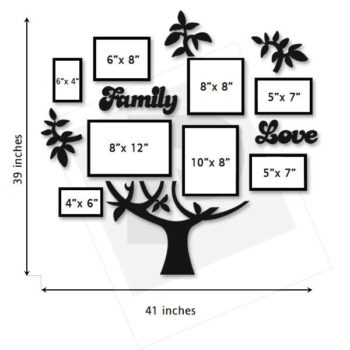 Family Tree Photo Display Frames Set of 8 | Photo Collage 2