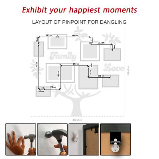 Family Tree Photo Display Frames Set of 8 | Photo Collage - Image 4