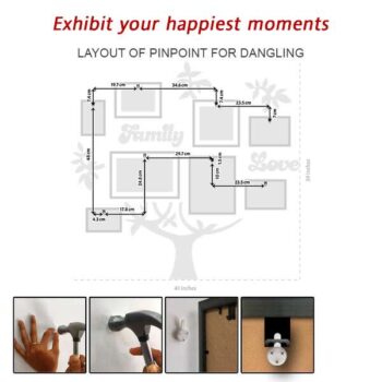 Family Tree Photo Display Frames Set of 8 | Photo Collage 3