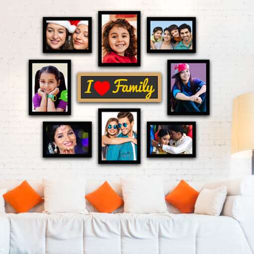 Collage Photo frame Set of 9 | Love Family Design3 1