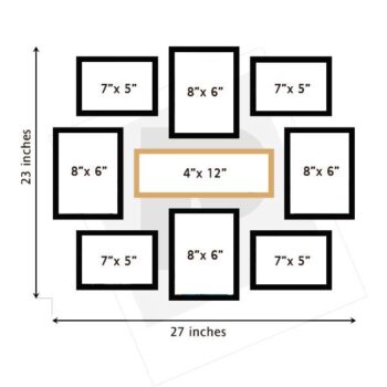 Collage Photo frame Set of 9 | Love Family Design3 11