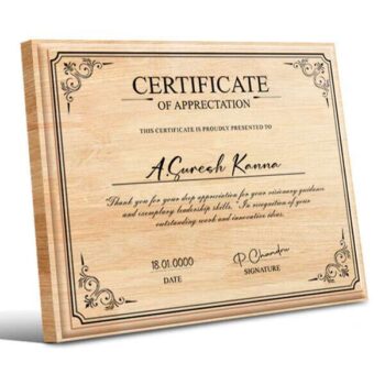 Wooden Certificate 20