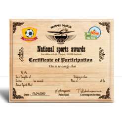 Wooden Certificate 21
