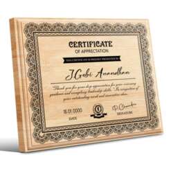 Wooden Certificate 38