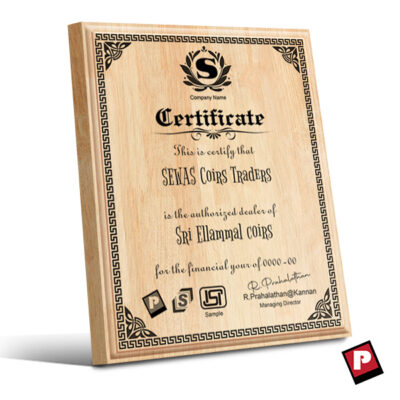 Wooden Certificate 30