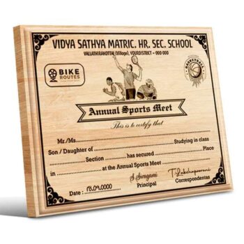 Wooden Certificate 4
