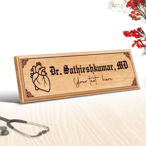 Personalized name board | Name plate | Wooden engraved name plate-Design 5 1