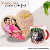 Anniversary Combo gifts | Photo Print on wood | Red Mug Pack Of 2 9