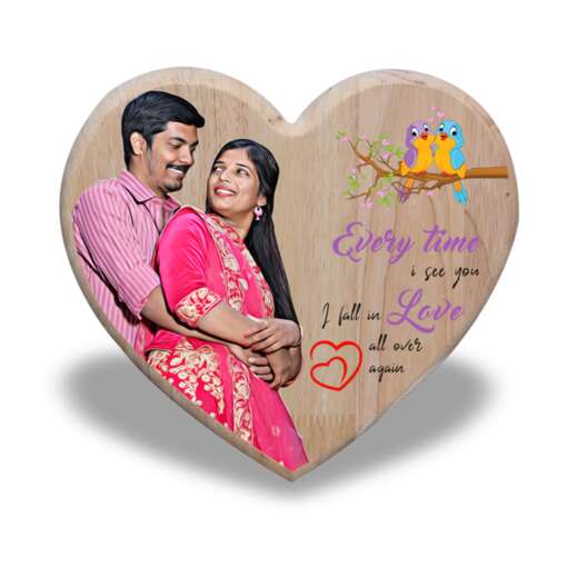 Anniversary Combo gifts | Photo Print on wood | Red Mug Pack Of 2 - Image 2