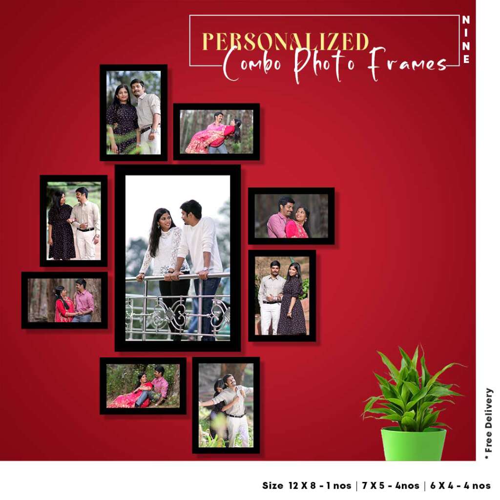 Best wishes Combo Gifts Photo frame Set Pack of 9