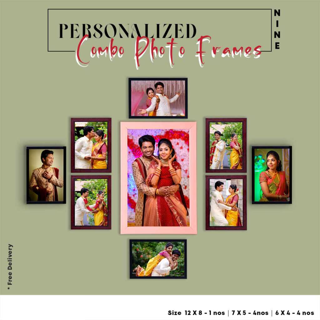 Best wishes Combo Gifts Photo frame Set Pack of 9 Photoland