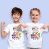 Personalized t-shirt white for Children Happy Birthday 6