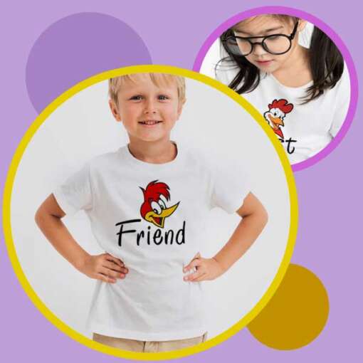 Personalized t-shirt white for Children Best Friends 1