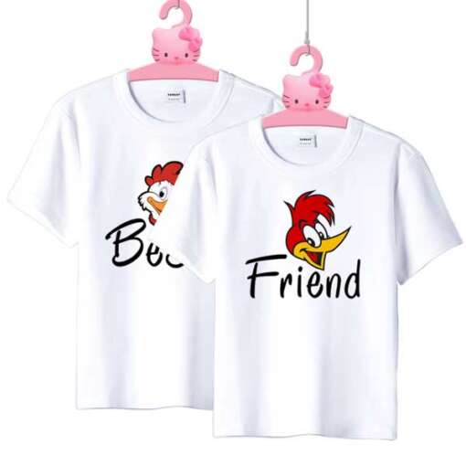 Personalized t-shirt white for Children Best Friends - Image 4